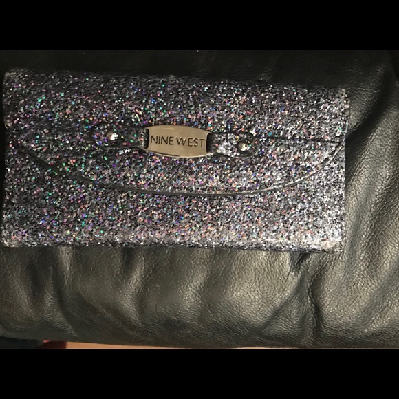 Nine West Handbags - Nine West black iridescent glitter wallet